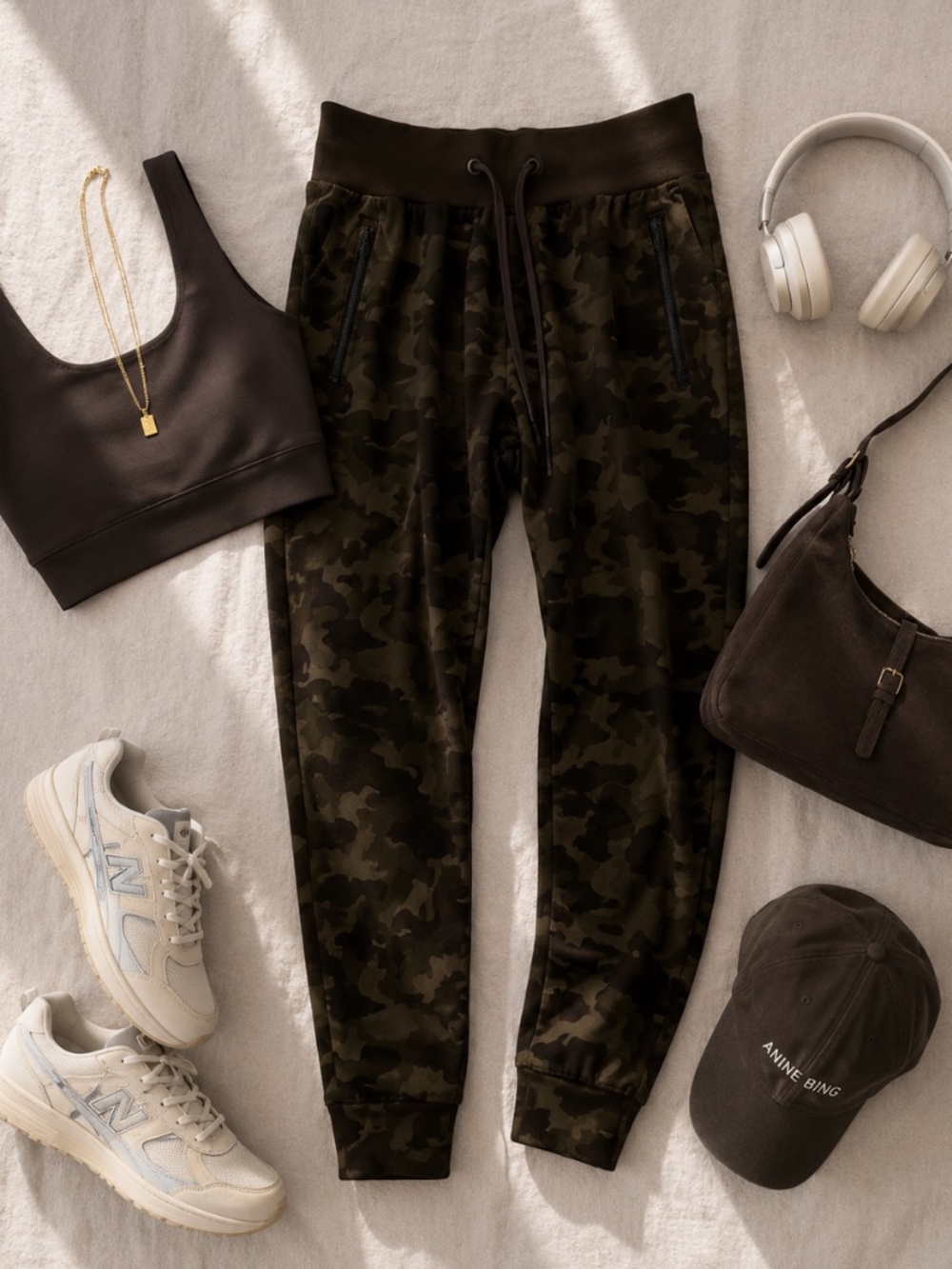 Marrakech Olive Green Camo Joggers Size 8